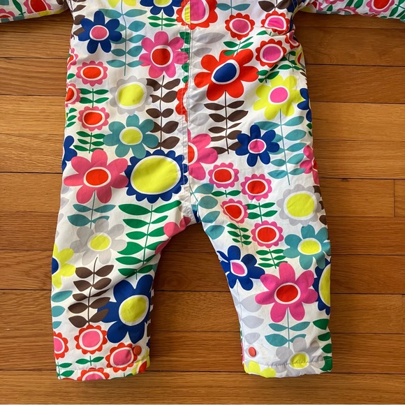 Baby Boden Colorful Floral One Piece Snowsuit Booties Fleece Lined 12-18 - Picture 13 of 13